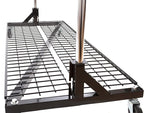 Econoco Commercial Garment Rack - Rolling Clothes Rack, Heavy Duty (Z Rack with Base Shelf, Black)