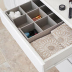 Household Essentials Grey 728-1 Deep 9 Section Drawer Organizer Box for Storage 12 in x 3.13