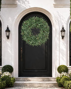32 Inch Large Olive Wreaths for Front Door, Artificial Large Spring Summer All Seasons Year Round Green Lush Olive Branch Wreath for Home Farmhouse Porch Window Outdoor