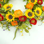 WreathDream Spring Summer Wreaths for Front Door Sunflower Wreath with Yellow Sunflower for Front Door Indoor Outdoor Farmhouse Home Wall Window Festival Wedding Decor