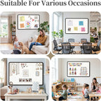 Bulletin Board, 24 x 18 inches Decorative Felt Foldable Photo Pin Boards, Vision Board Cork Board Alternative for Walls, Office, Home, Classroom with Pushpins ＆ Small Storage Bag, Black