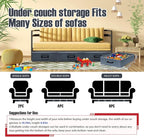 Under Couch Storage, 2 Pack Under Bed Containers, Foldable Under Sofa Storage keeps things out, Under Couch Storage Box for Toys, Blocks, Puzzles, Plush Dolls, Books (23.62 * 15.75 * 5.51in)