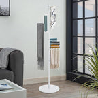 Freestanding Scarf Holder Stand,Spiral Scarf Display Rack,Holder Hijab Stand,Commercial Hijab Organizer,Scarves Rack,Metal Scarf Racks,Hijab Organizer,Belt Pants Hanger For Clothing Store Home (White)