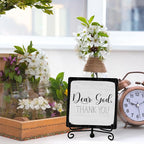 Modern Farmhouse Decor, Home Decor For Living Room, Boho Chic Aesthetic Shelf Decorations, Christian Dear God Sign, Farm House Entryway Tv Stand Fireplace Coffee Table Decoration (04)
