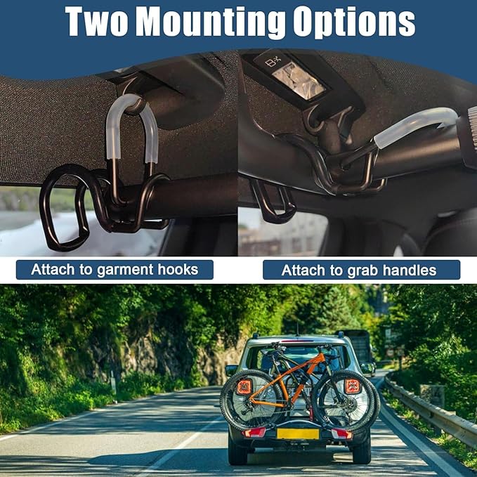 Car Clothes Hanger Bar Adjustable Garment Rack 30''-50'' Heavy-Duty Hanger Rod for Small or Medium Vehicles Travel Closet Black Metal Pole for Auto Clothing Organizers & Storage (Hold up to 120lbs)