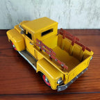 Vintage Farmhouse Yellow Truck Pickup Truck Rustic Metal Home Decor Collectible Vehicle Car Model Home Table Desktop Tabletop Gift Decoration