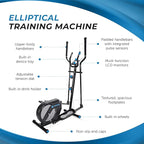 Stamina Elliptical Training Machine with Smart Workout App - Compact Standing Elliptical Machine for Home Workout - Up to 250 lbs Weight Capacity