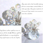 Ornalrist Crystal AB-Color Rose Bouquet Flower with Vase Figurine Decor, Roses Floral Collectible Romantic Gifts for Her, Wife, Mom on Valentine's Christmas Anniversary Mother's Day