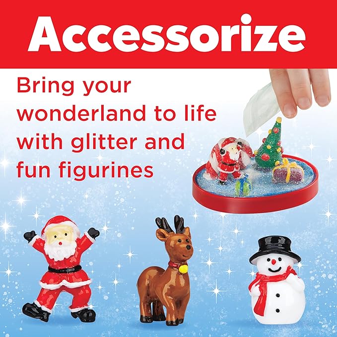 Creativity for Kids Make Your Own Holiday Snow Globes Kit | Sculpt, Decorate & Shake 3 Festive Winter Scenes | DIY Christmas Crafts for Kids to Build Creativity & Fine Motor Skills (Ages 6+)