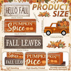 Moucuny 4 Pcs Fall Decoration for Home Fall Truck Decor Thanksgiving Tiered Tray Decor Rustic Wooden Truck Block Sign Thanksgiving Centerpiece Autumn Table Decorations for Harvest Party Kitchen Home