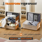 12 PCS Travel Vacuum Bags with Pump, Space Saver Vacuum Storage Bags Travel Pack Vacuum Kit with Wireless Electric Pump for Luggage Blankets Clothes, 6-20 inch, 4-24inch, 2-28inch