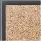 Quartet Cork Bulletin Board 48"W x 36"H Pin Board, Black Aluminum Frame (2304B)