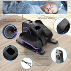 Ancheer Under Desk Elliptical,Ellipse Leg Exerciser for Seniors Fully Assembled, Electric Seated Pedal Elliptical Exerciser with Remote &12 Resistance Adjustable Speed