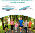 NALANDA Wobble Balance Board, Core Trainer for Balance Training and Exercising, Healthy Material Non-Skid TPE Bump Surface, Stability Board for Kids and Adults