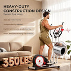 Elliptical Exercise Machine,Ultra-Quiet Drive Elliptical Machine for Home,Ancheer Elliptical Magnetic Resistance,Pulse Sensor Built-in,LCD Monitor,Elliptical Exercise Machine 350lb Weight Capacity