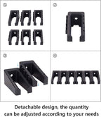 Adoreal Magnetic ABS 6 Standard AR Rack Wall Mount, AR Mag Holder for 5.56 .223 Magazines, Wall Magazine Display, Magnet AR Mag Storage Organizer