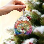 Tree of Life Stained Glass Ornament, Crystal Ornaments for Christmas Tree Decorations, Holiday Presents Idea, Car Hanging Ornaments, Car Charm, Mirror Accessories
