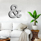 Qunclay 12'' Silver Crystal Diamond Bling Letters Crushed Diamond Decoration Wooden Glitter Letter with Screw and Hooks Rhinestone Gift for Wedding Y2k Mcbling Bedroom Wall Decor (Symbol)