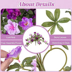 Artificial Fake Azalea Flowers for Outdoor Spring Decoration, Faux Silk Flower for Summer UV Resistant Look Real Plants for Garden Yard Porch Walkway Indoor Decor, 2PCS