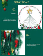 Christmas Star Dream Catcher with Lights Handmade Christmas Dreamcatcher Hanging Decoration Home Wall Craft Ornament