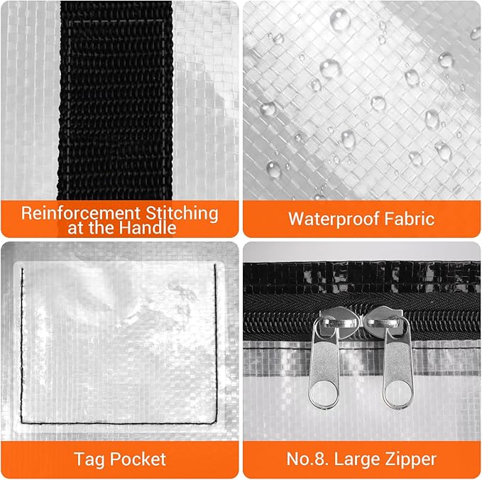 BlissTotes Moving Bags, 76L 2-Pack Storage Bags, Moving Box Heavy Duty Extra Large, Moving Totes with Zipper, Reinforced Handles Boxes for Packaging Moving, Decorative Wreath Storage