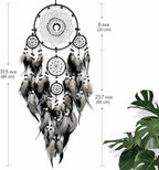 Dream Catchers for Adults Black Dream Catchers Large Dream Catcher Boho Dream Catcher Wall Decor for Boys Teen Room Decor Dorm Living Room Hanging Decoration Festival Gifts
