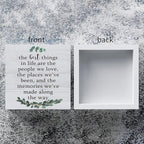 The Best Things in Life Wooden Box Sign Decorative Inspirational Quote Wood Box Sign Home Office Bedroom Decor Rustic Farmhouse Square Desk Decor Sign for Shelf 5 x 5 Inches