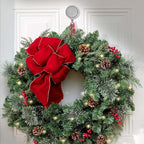 Haute Decor Attract Pinch-Free Magnetic Wreath Hanger (Silver) - 1 Pack - Magnetic Hook for Metal Doors and Surfaces
