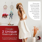 DIY Dream Catcher Kit (2 Pack): Make Your Dreamcatcher for Kids & Adults, Unleash Your Creativity, Create Two Unique Talismans, Make Your Very own Dream Catcher