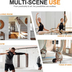 Delma Home Gym Mirror,60''x25''x2PCS Silver,Large Full Body Tempered Glass Frameless, Wall-Mounted for Gym, Yoga, Garage, Bedroom, Bathroom