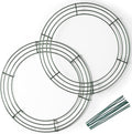 Pack of 2 12 Inch Wire Wreath Frame – Heavy-Duty Round Metal Wreath Form for DIY Crafts, Floral Arrangements, Christmas Wreaths, Holiday Decorations, and Wedding Home Décor Projects