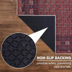 Keen Home Design 8x10 Rug - Machine Washable Area Rug with Non-Slip Backing, Ideal for Living Room, Dining Room, Bedroom - Vintage, Easy Clean, Durable, Low Pile Rug - (8' x 10')