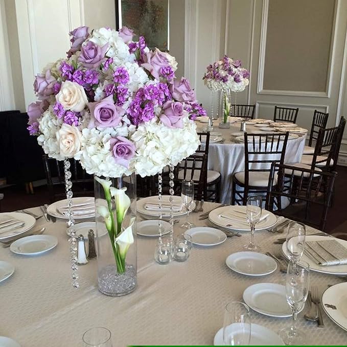 WGV Cylinder Vase, Diameter 5", Height 16", Clear Glass Floral Planter Container, Tall Centerpiece Arrangement for Wedding Party Event Home Office Decor, 1 Piece