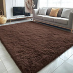 OLANLY 5x6 Area Rugs for Living Room Bedroom, Machine Washable Soft Fluffy Shaggy Bedside Rug, Indoor Floor Carpet for Kids Girls and Boys, Dorms, Nursery Rooms, Home Decor Aesthetic, Coffee
