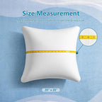 AM AEROMAX 20 × 20 Throw Pillow (Pack of 4) Memory Foam Pillow Insert - Square Accent Pillow for Decorative Cushion Bed Couch Sofa - Non-Deforming Over Time