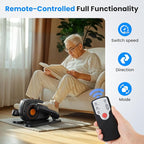 Under Desk Elliptical Machine with Remote Control, Electric Ellipse Leg Exerciser for Seniors Adults Home, 12 Adjustable Speeds, Quiet Portable Seated Pedal Exerciser, LED Monitor, Fully Assembled