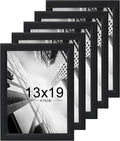 KTKDE 13x19 Picture Frame Set of 5, Wooden frames black, Vertical & Horizontal Wall Hanging for Wall Display,Studio Gallery Photo Frame for Photos, Posters & Art Prints