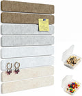Cork Board for Walls - 8 Pack Felt Pin Board Bar Strips - Self-Adhesive Lightweight Bulletin Board - Cork Board for Office with 40 Push Pins No Damage for Wall