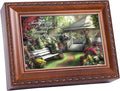 Cottage Garden Gazebo Some People Make World Special Woodgrain Rope Trim Jewelry Music Box Plays Wonderful World