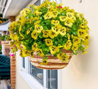 Artificial Flowers for Outdoors Fake Plants, 12pcs Fake Flowers Artificial Plants Outdoor UV Resistant,Silk Faux Flowers Shrubs Greenery Plants for Porch Garden Patio Window Box Decor
