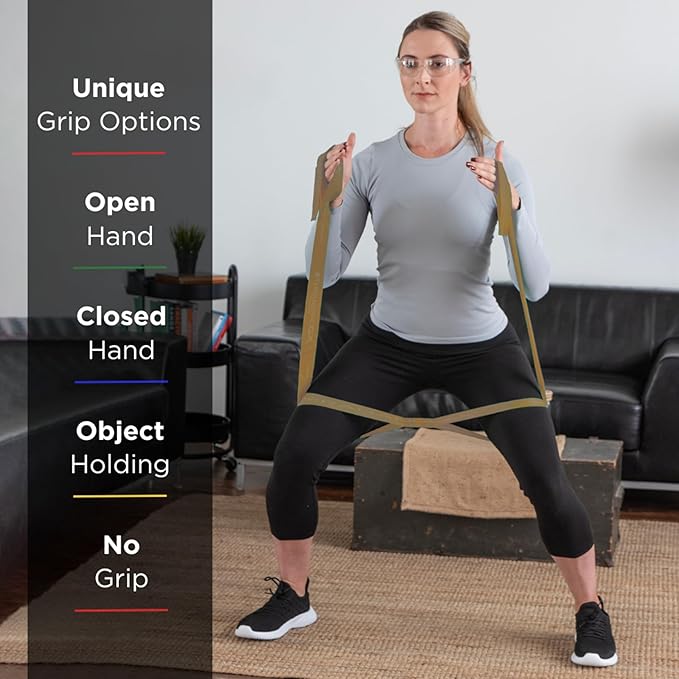 THERABAND CLX Resistance Band with Loops, 5-Foot Non-Latex Exercise Band for Mobility, Rehab, Stretching & Home Workouts, Color-Coded Resistance Levels