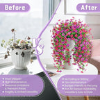 Fake Artificial Hanging Flowers for Outdoor Spring Decor 2PCS Faux Silk Flowers Plants for Outdoor Outside Planter UV Resistant Daisy for Porch Front Door Patio Balcony Yard Decor