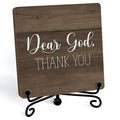 Modern Farmhouse Decor, Home Decor For Living Room, Boho Chic Aesthetic Shelf Decorations, Christian Rutsic Dear God Sign, Farm House Entryway Tv Stand Fireplace Coffee Table Decoration (07)