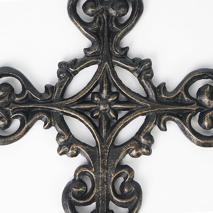 DreamsEden Metal Cross Wall Decor, Small Hanging Art Home Room Decoration, 8.5’’H