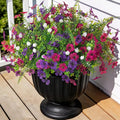 Artificial Flowers for Outdoors Spring Decoration, 12 Bundles Fake Flower Daisy with Realistic Eucalyptus Leaves, Faux Plants for Greenery Boxwood Porch Patio Garden Pot Lawn