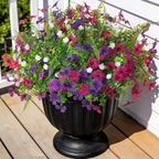 Artificial Flowers for Outdoors Spring Decoration, 12 Bundles Fake Flower Daisy with Realistic Eucalyptus Leaves, Faux Plants for Greenery Boxwood Porch Patio Garden Pot Lawn