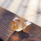 H&D HYALINE & DORA Blown Glass Birds Collectible Figurines Crystal Birds Gifts for Women Glass Figurines for Animal Lovers for Table Centerpiece Home Decor(Champagne)