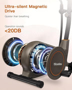 Niceday Elliptical Exercise Machine, Elliptical Machine for Home, Magnetic Elliptical Trainer with 15.5IN-19IN Stride, 16 Resistance Levels, 400LBS Loading Capacity, Support Kinomap APP