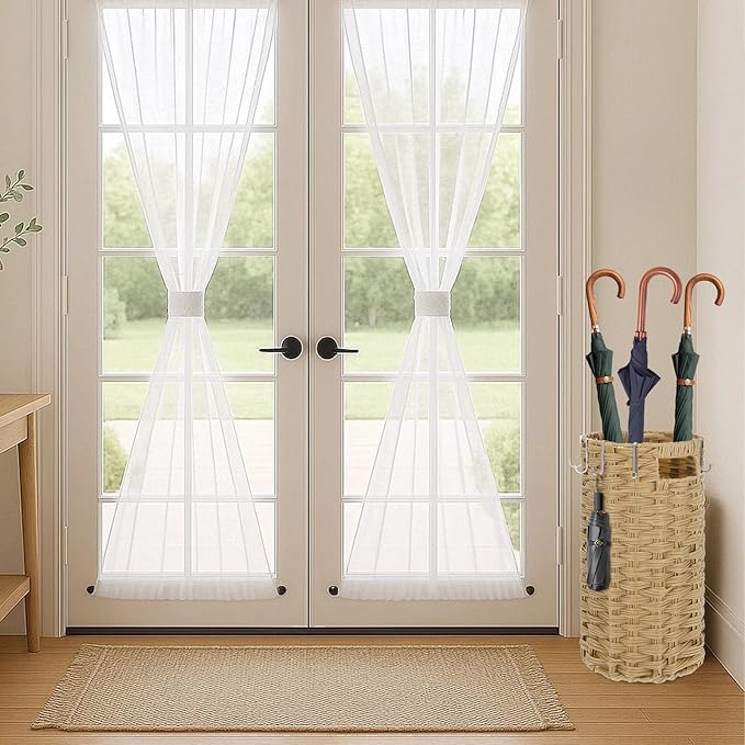 Rattan Umbrella Stand for Entryway, Hand Woven Umbrella Holder Organizer with Detachable Drip Tray and 5 Stainless Steel Hooks, Freestanding Umbrella Rack for Home & Office, 8.6" L x 8.6" W x 17" H