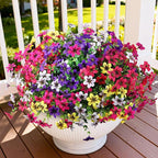 Artificial Flowers for Outdoor Faux Flower Spring Decoration, 12 Bundles Fake Plants Silk Daisy Bulk UV Resistant Realistic for Outside Porch Patio Balcony Planter Yard Garden Home Decor(Mixed 2)